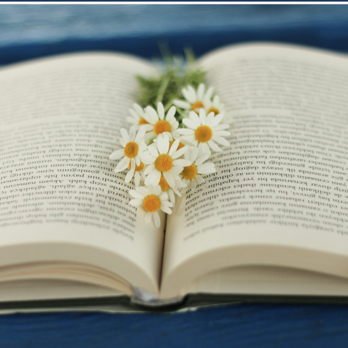 book with flowers